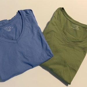 Time and Tru - Large - blue & green.  Two shirts for one low price!